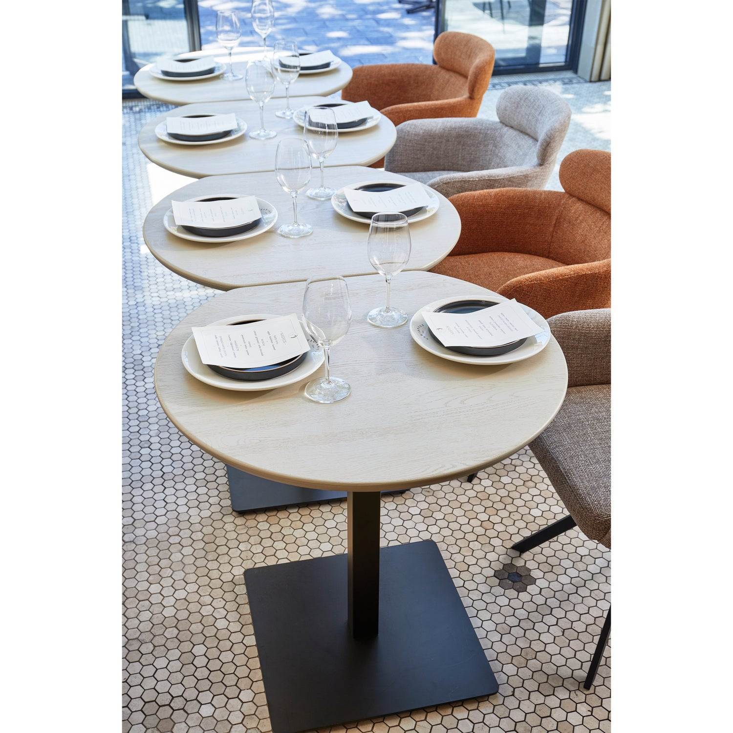 Bistro vierkante buisvoet metaal matzwart 72x50x50 cm