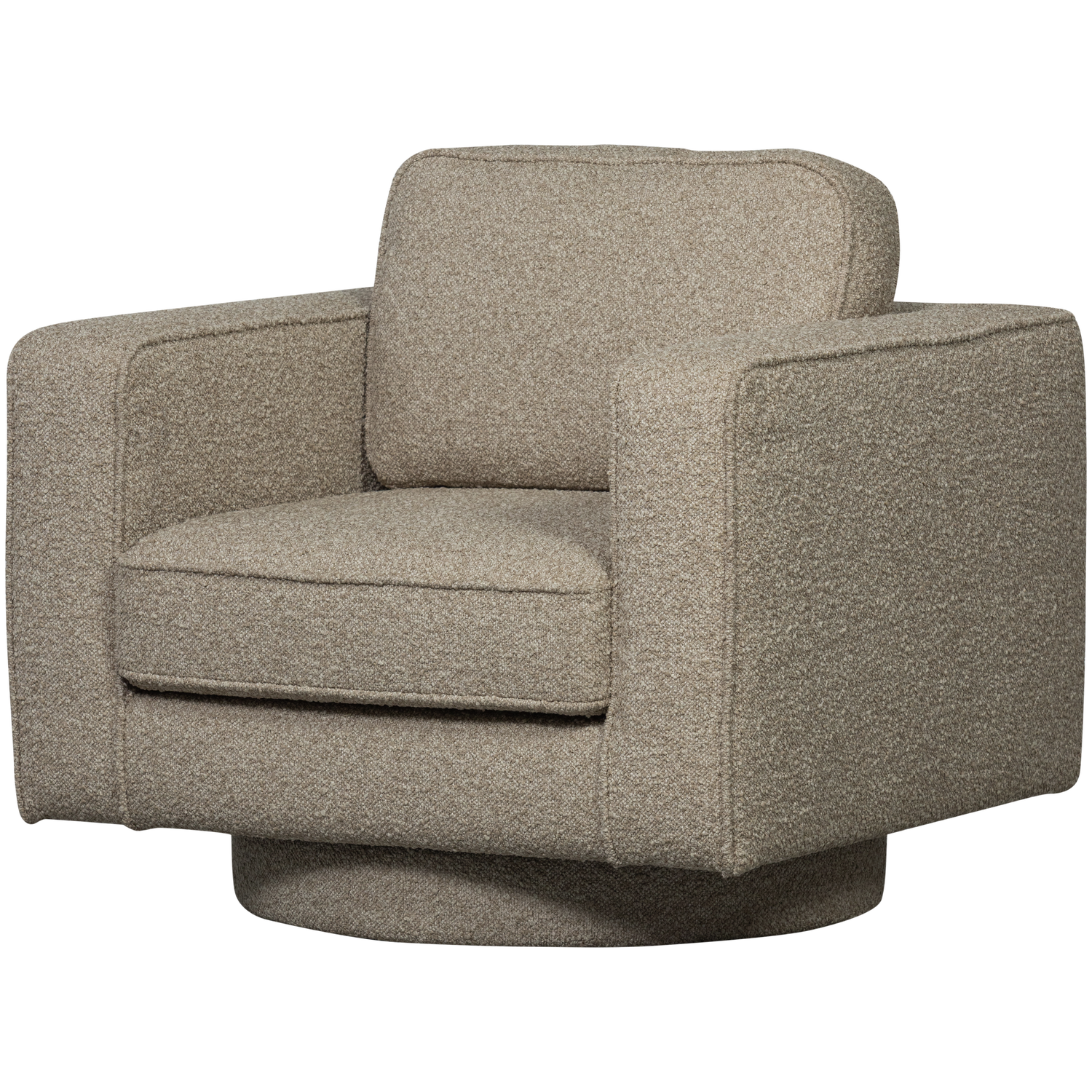 Lazy draaifauteuil boucle bruin