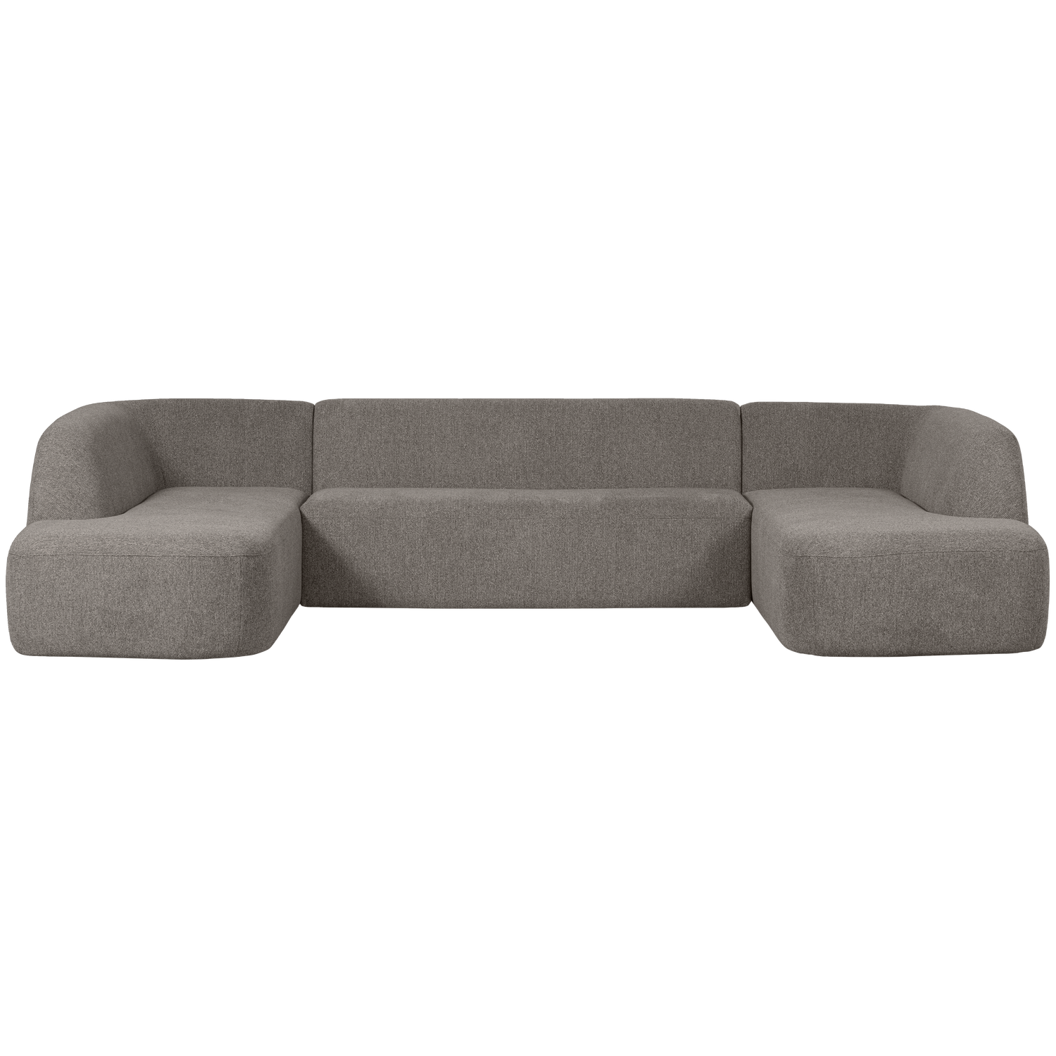 Sloping u-vorm bank off white melange