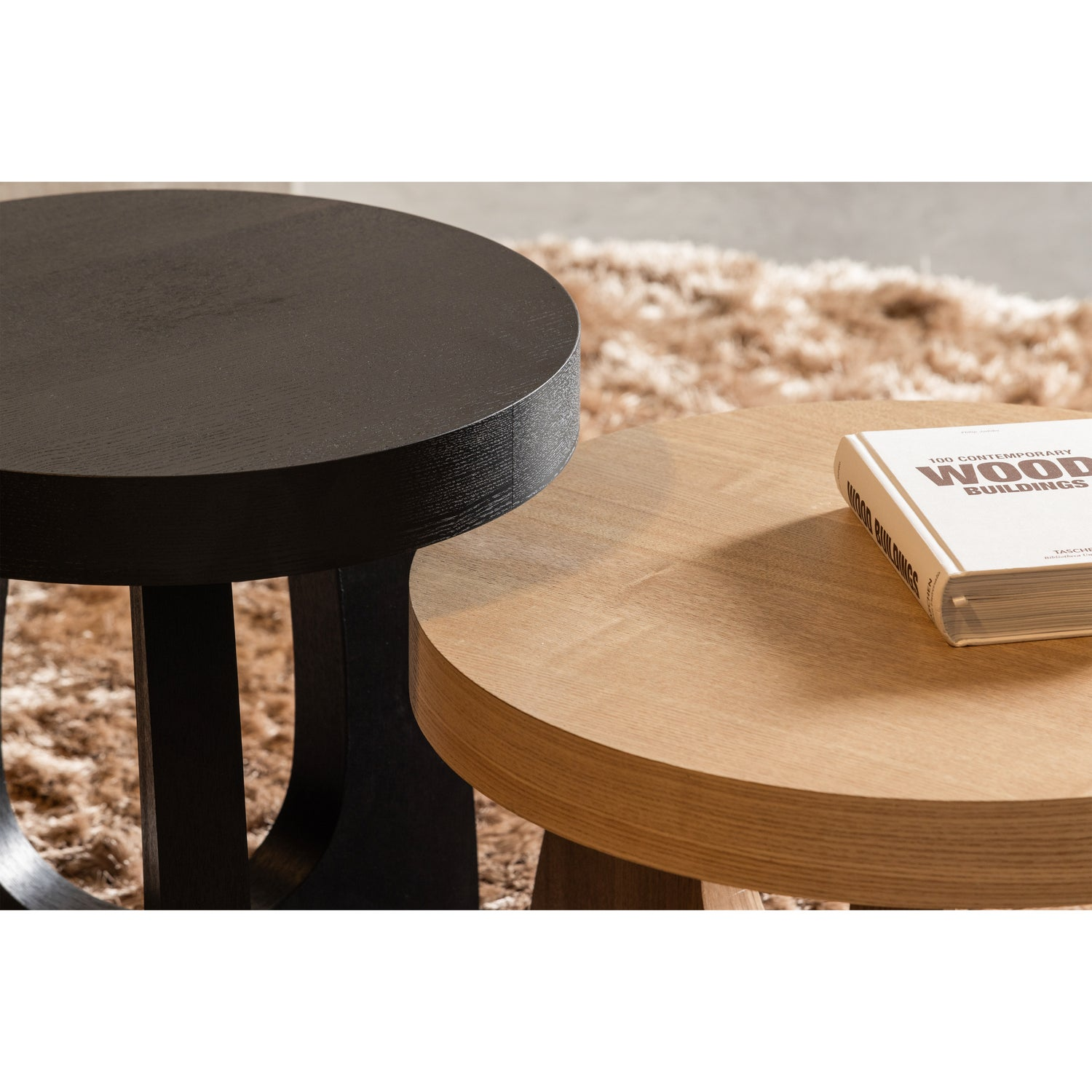 Tala bijzettafel mdf fineer naturel 35xo55 cm
