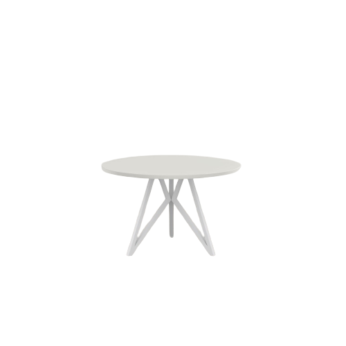 Studio HENK tafel Butterfly Rond Tripod - wit frame, HPL Fenix bianco kos
