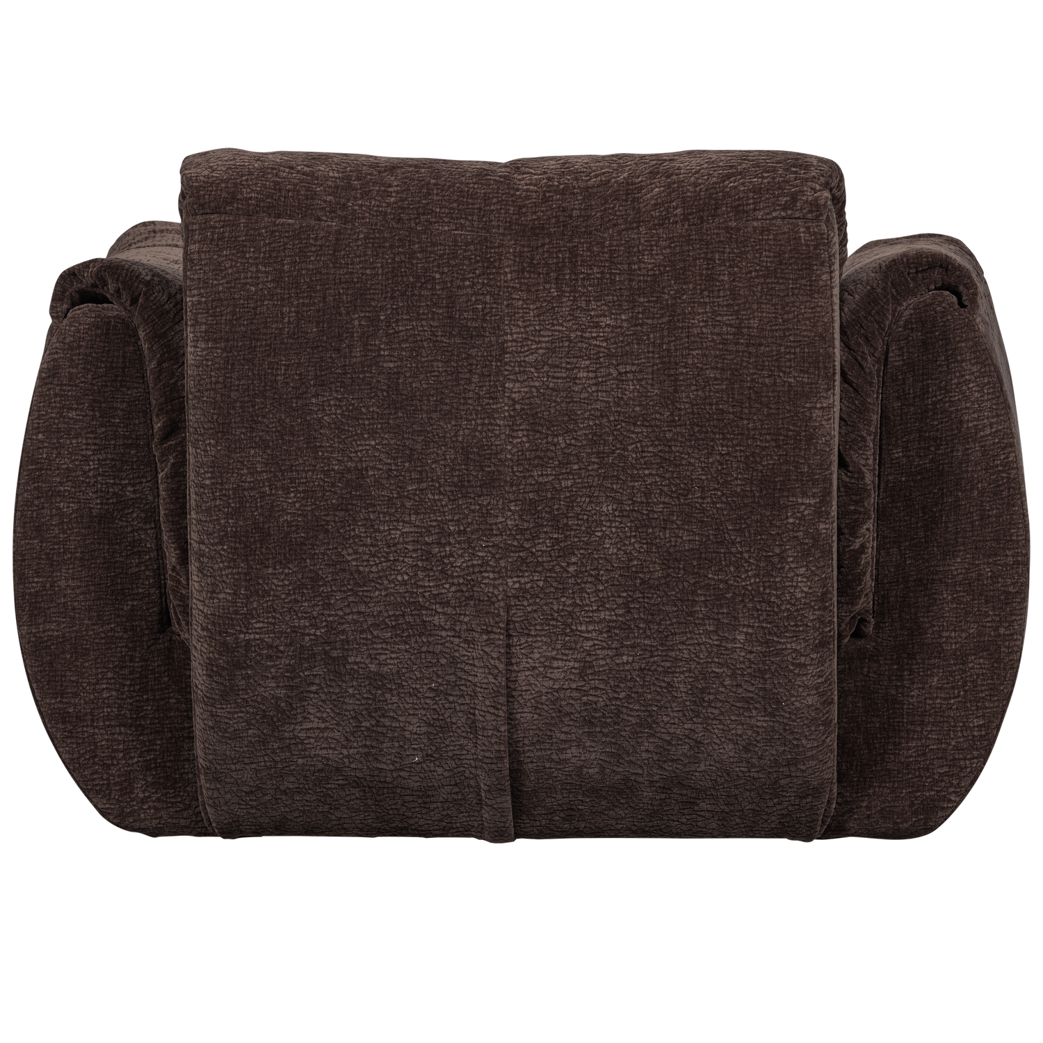 Baggy draaifauteuil geweven stof warmgrijs melange