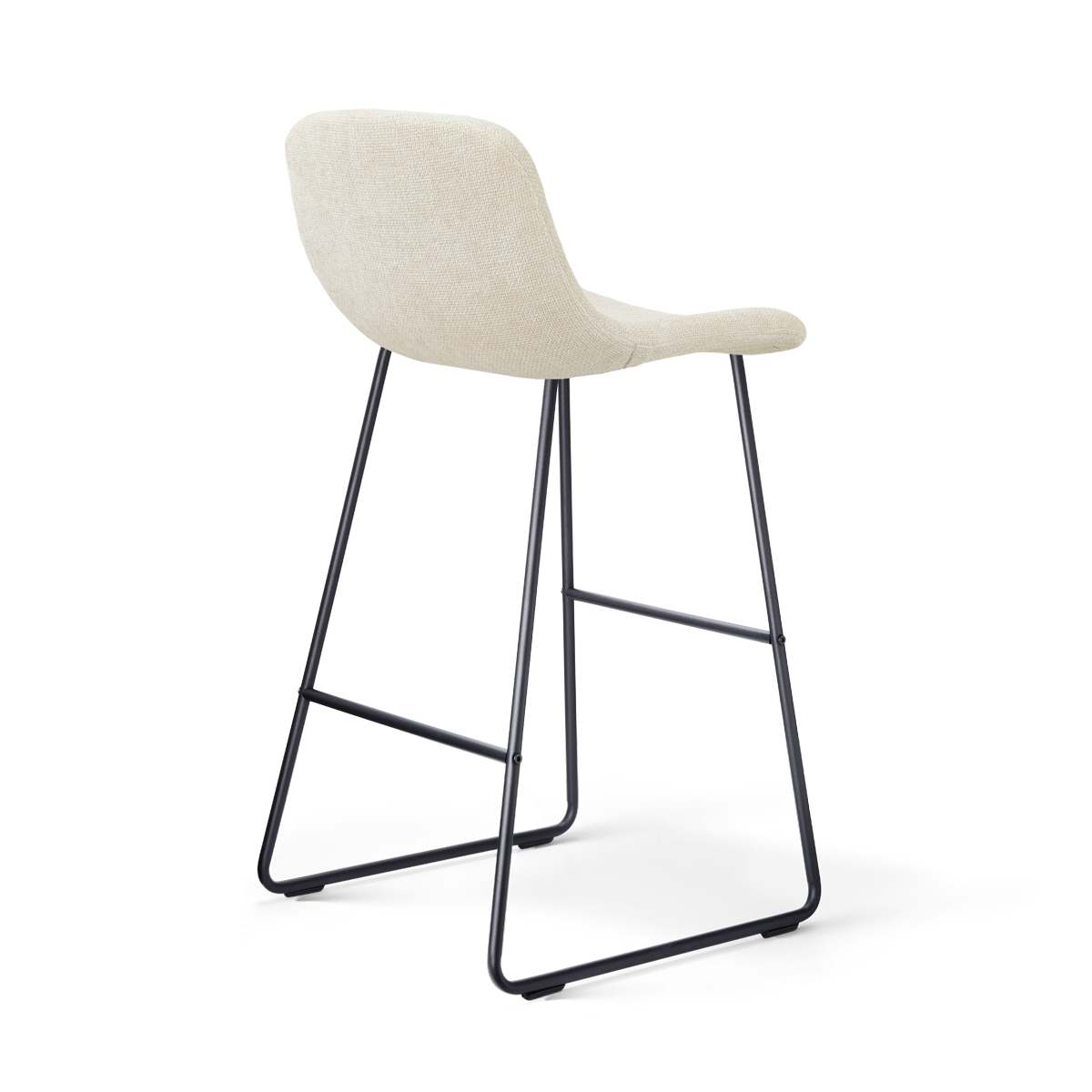 Barkruk Nino-Mats zwart onderstel 75 cm