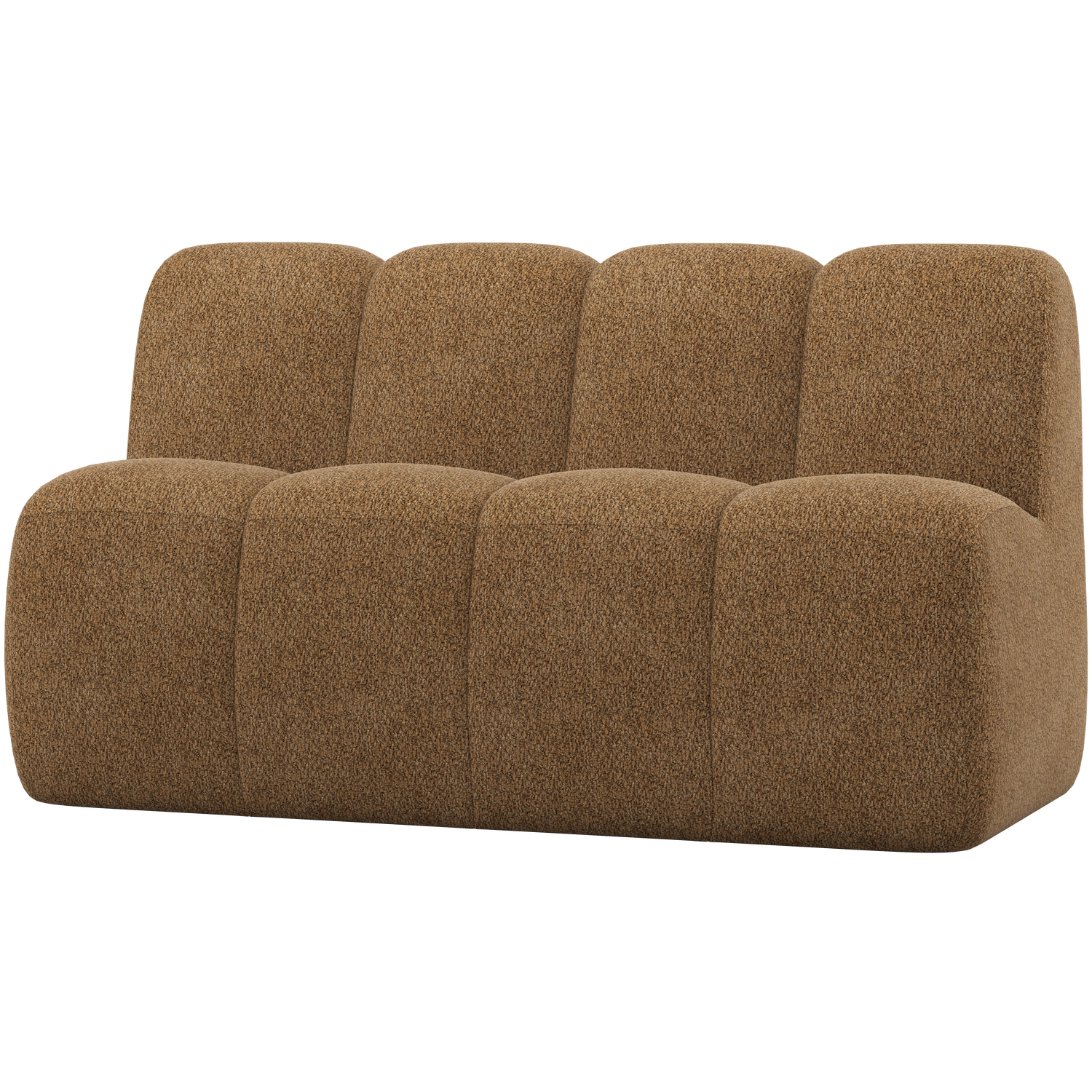 Mojo eetbank 164 cm met rugleuning ribstof roestbruin
