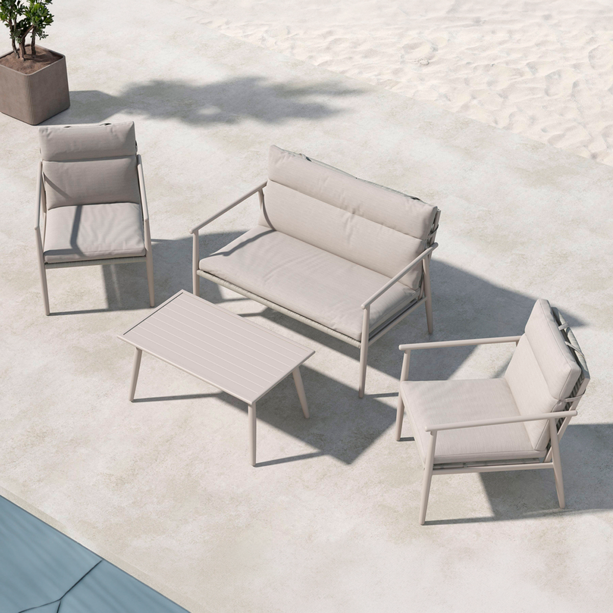 Tuin loungeset Margret - met zitkussens