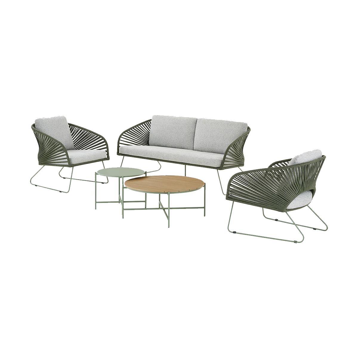Tuin loungeset Mischa 5-delig - met zitkussens