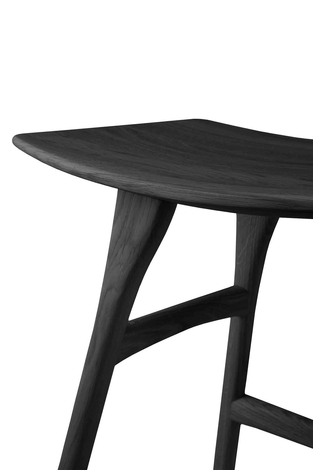 Ethnicraft - Osso eettafel kruk 45 - eiken/eiken zwart