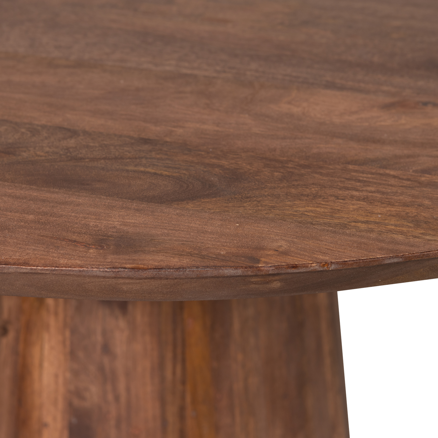 Limit eetkamertafel rond mangohout walnoot o130 cm