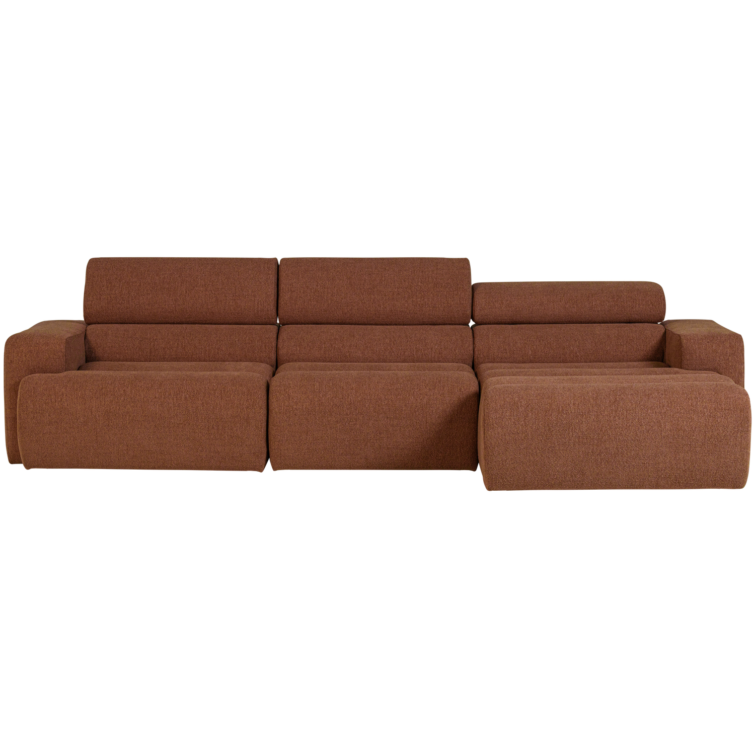 Novi chaise longue bank rechts donkerbruin melange