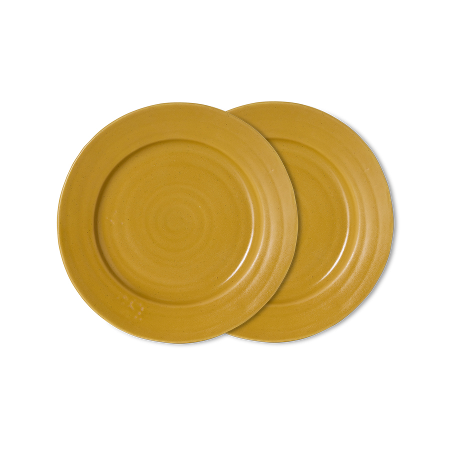 HKliving Servies Farmhouse Ceramics Klein bord - set van 2