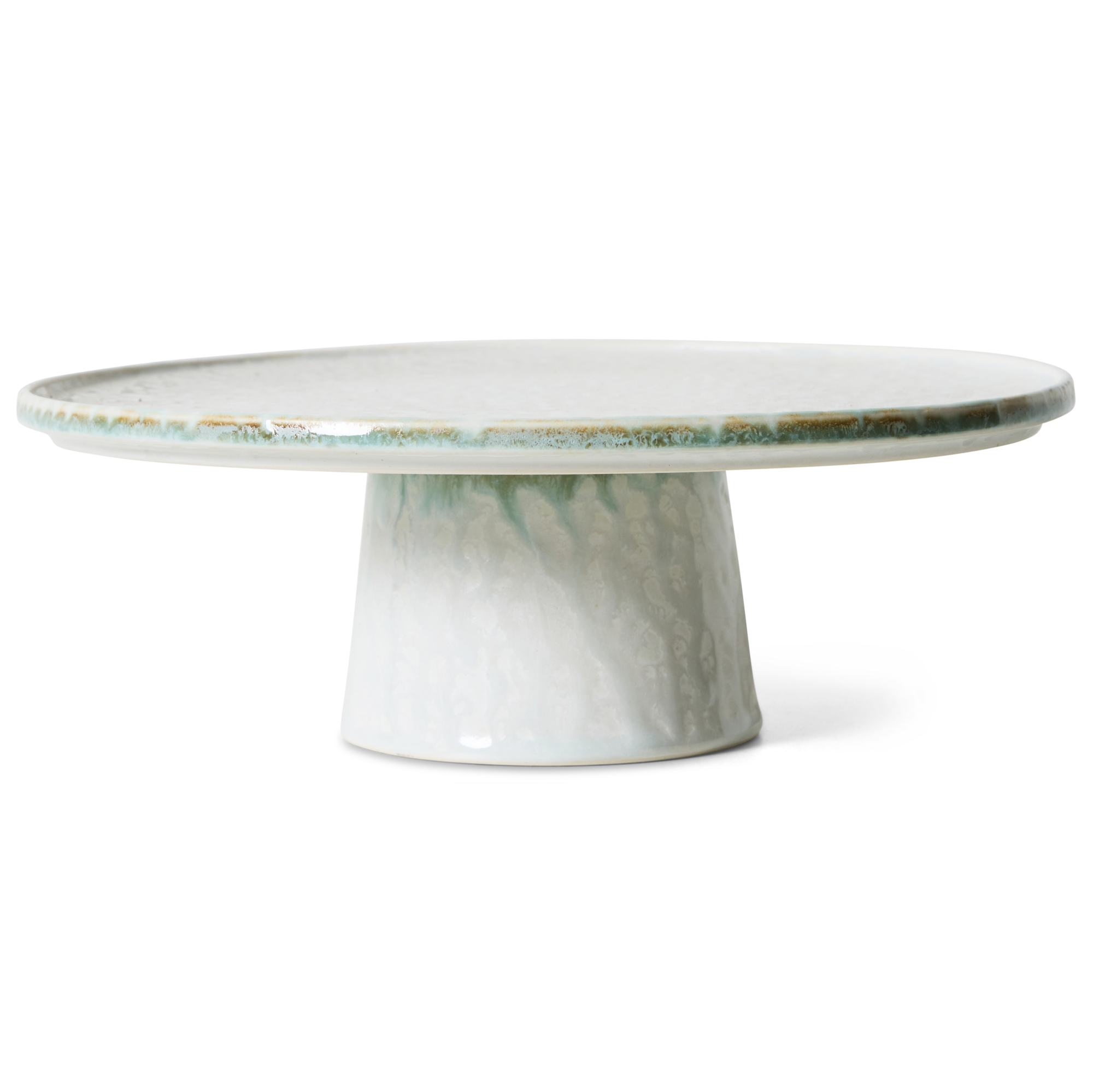 HKliving Servies 70's Ceramics taartplateau M smudge