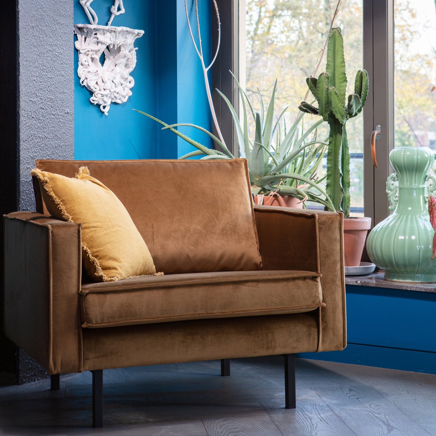Rodeo fauteuil structure velvet frost