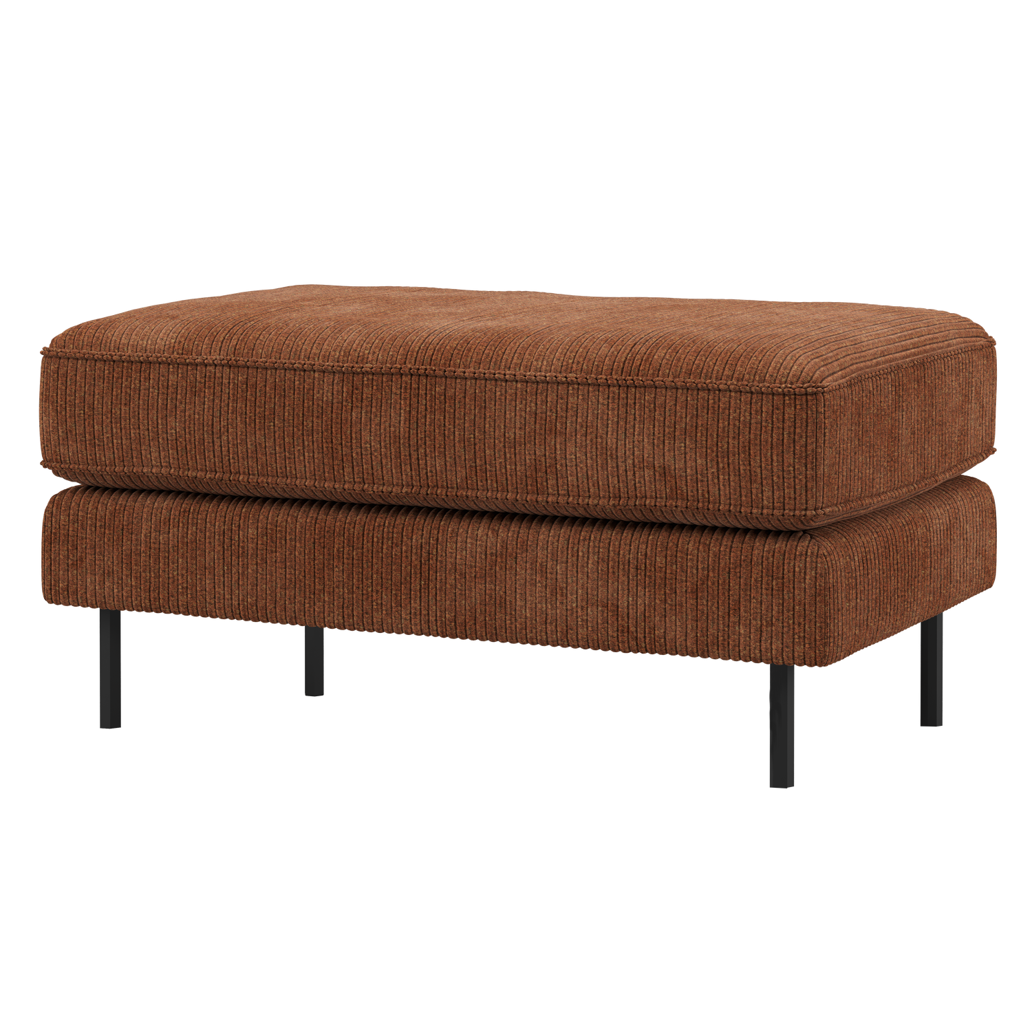 Rodeo hocker op poten velvet kastanjebruin