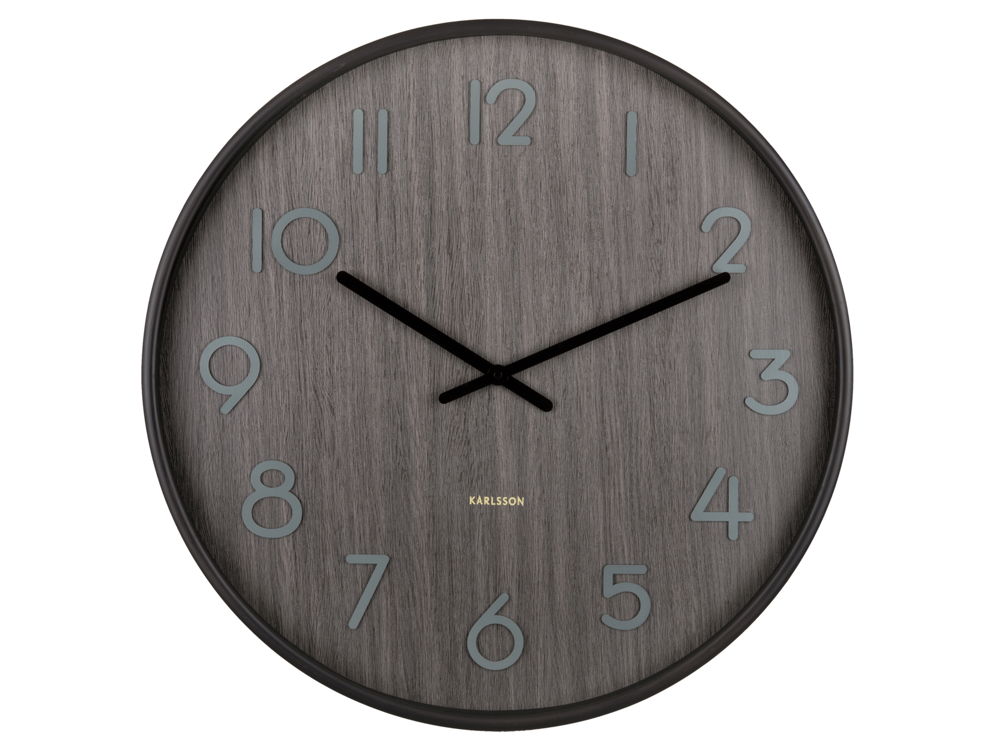 Wandklok Pure large lindehout bruin