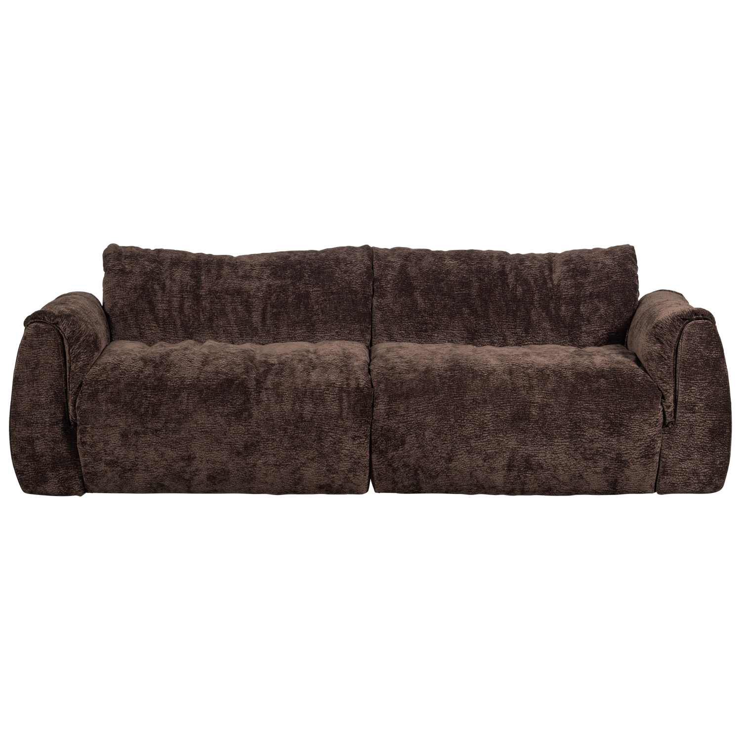 Baggy 2-zits bank 3d chenille middenbruin