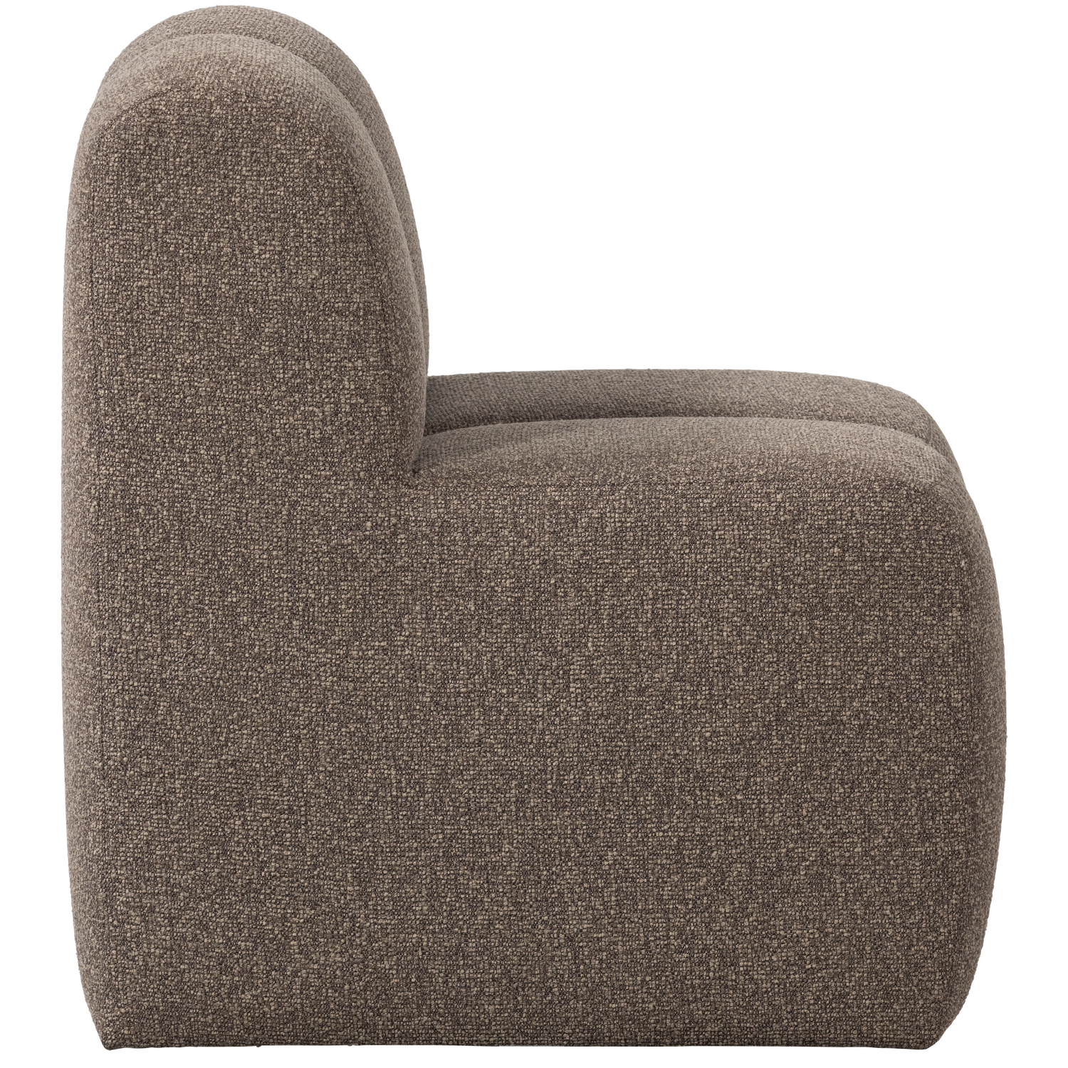 Mojo eetbank 84 cm met rugleuning wollig bruin