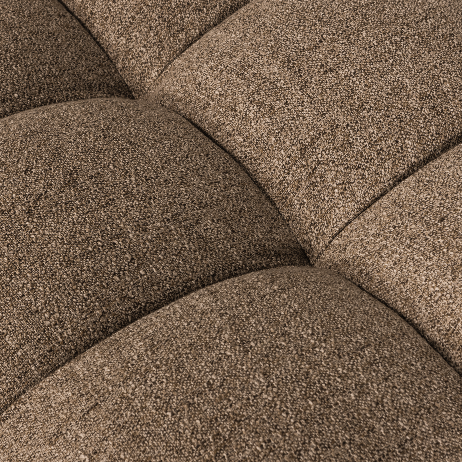 Allure hocker geweven stof donkerbruin melange