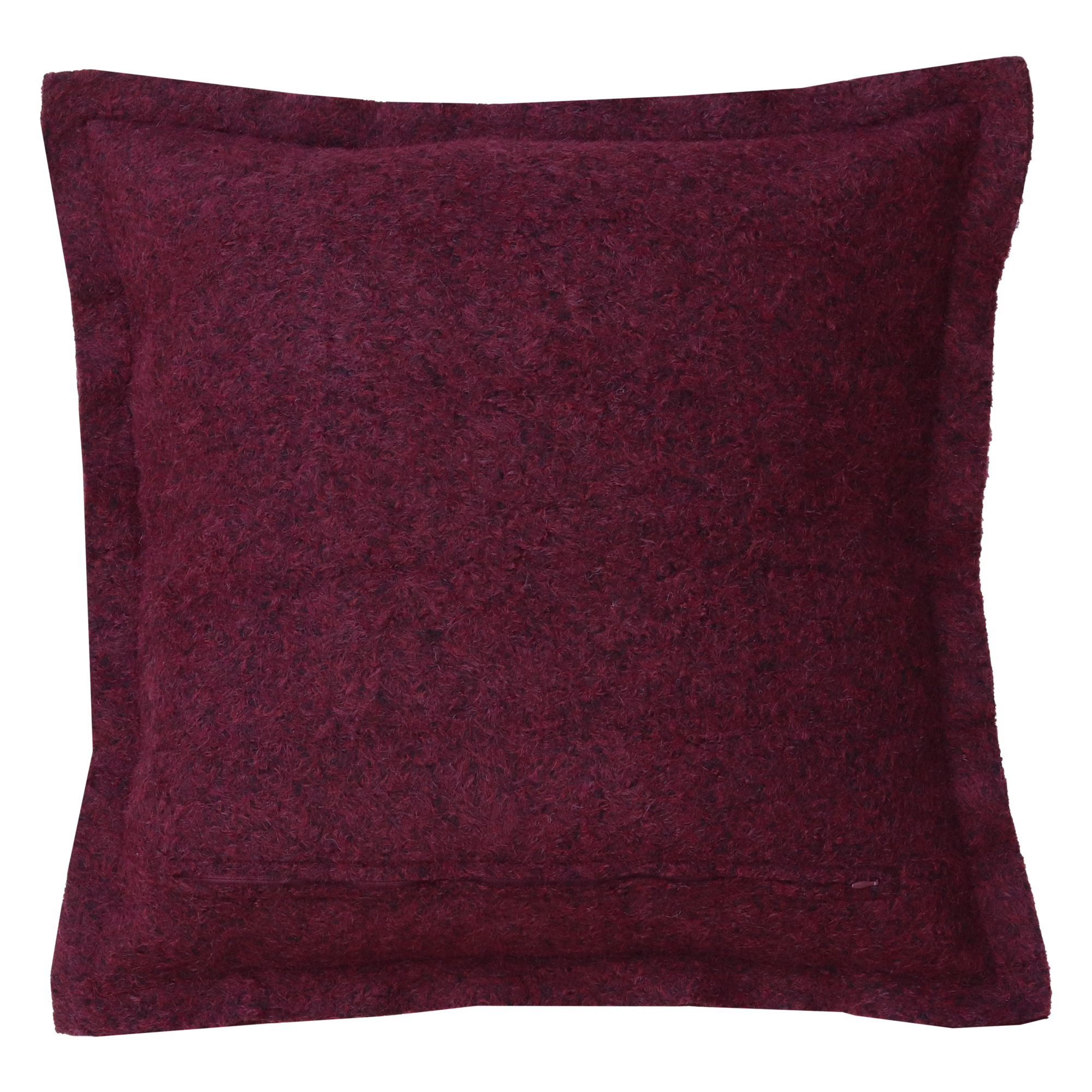 Kussen wol boucle bordeaux