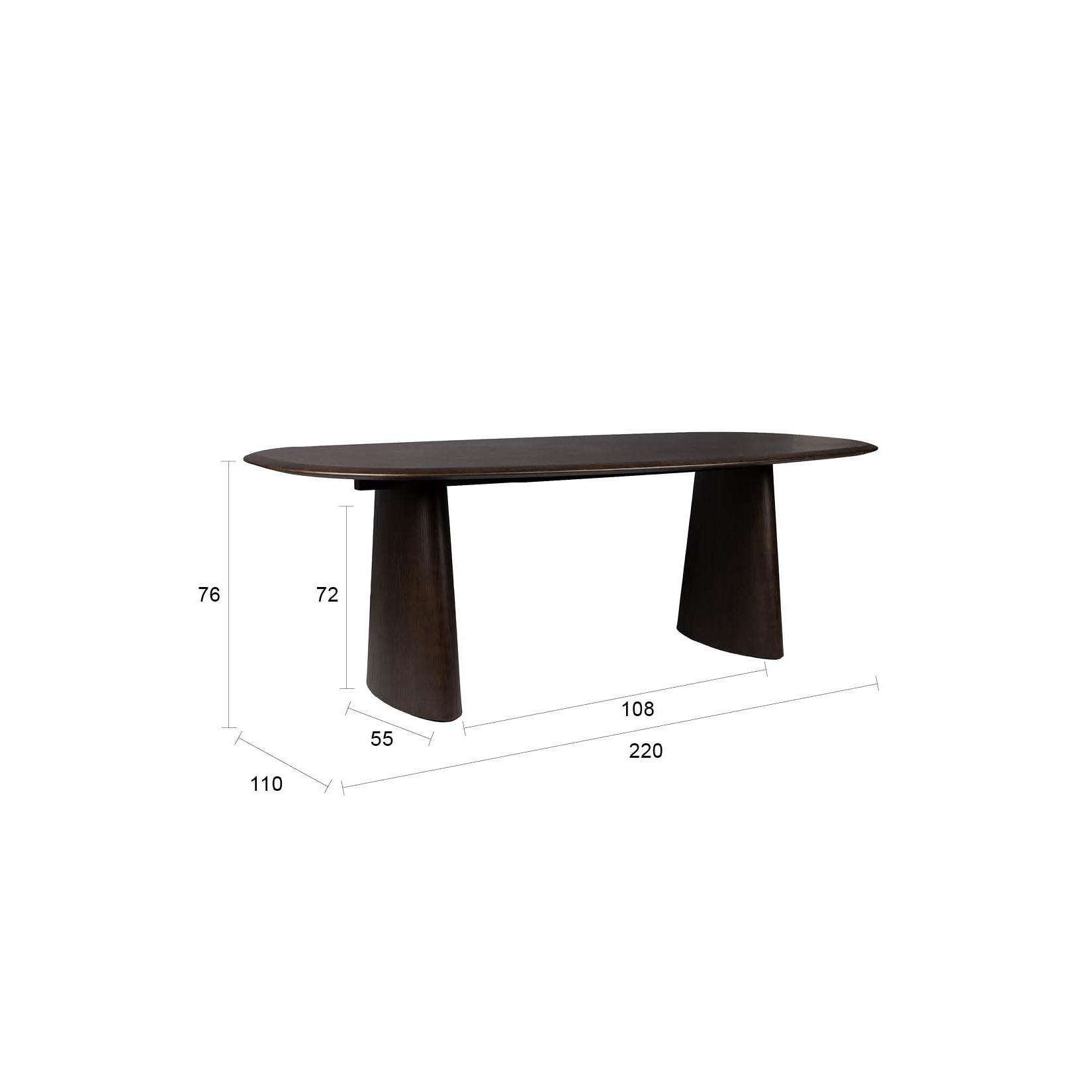 Mandy eettafel bruin