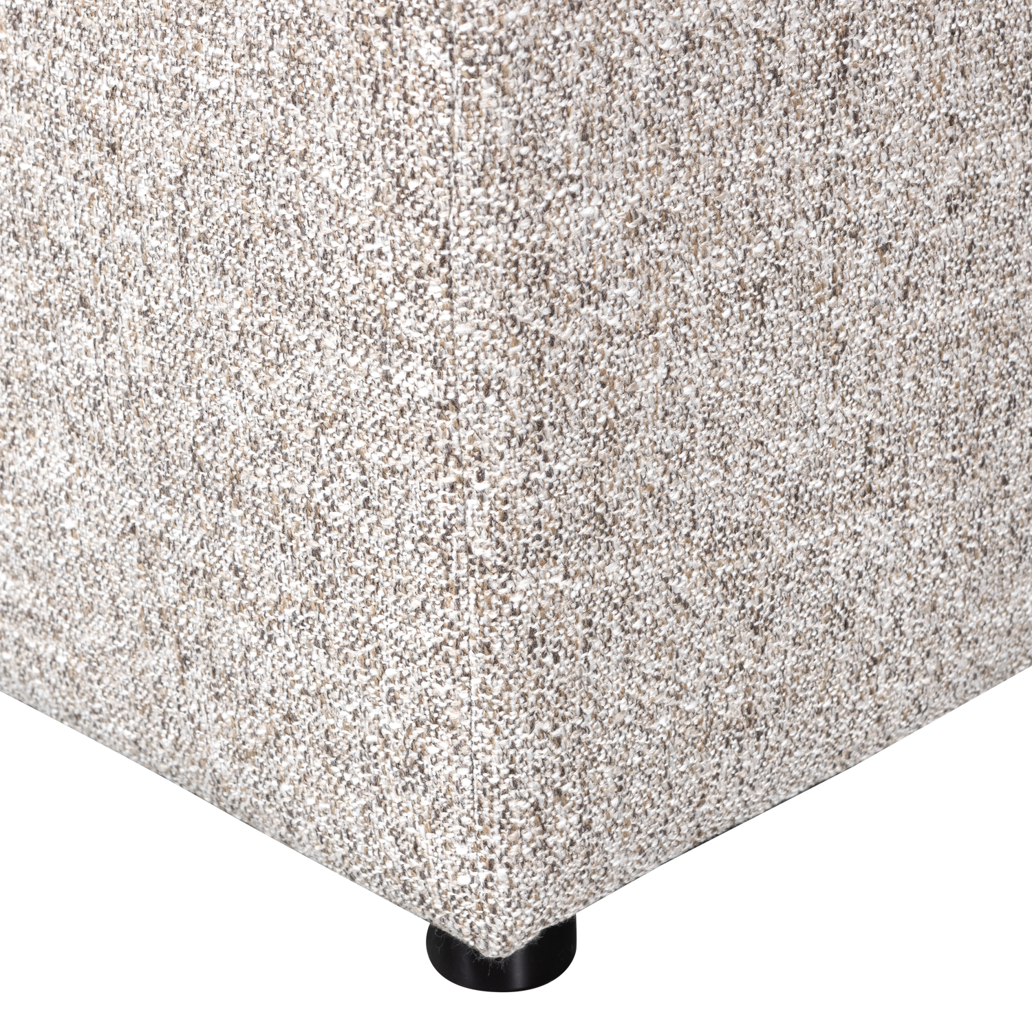 Allure hocker geweven stof donkerbruin melange