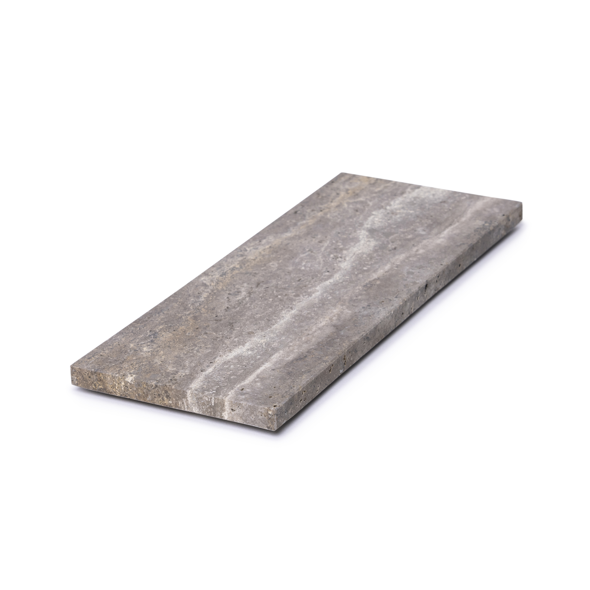 Titanium travertine dienblad S 10x25cm
