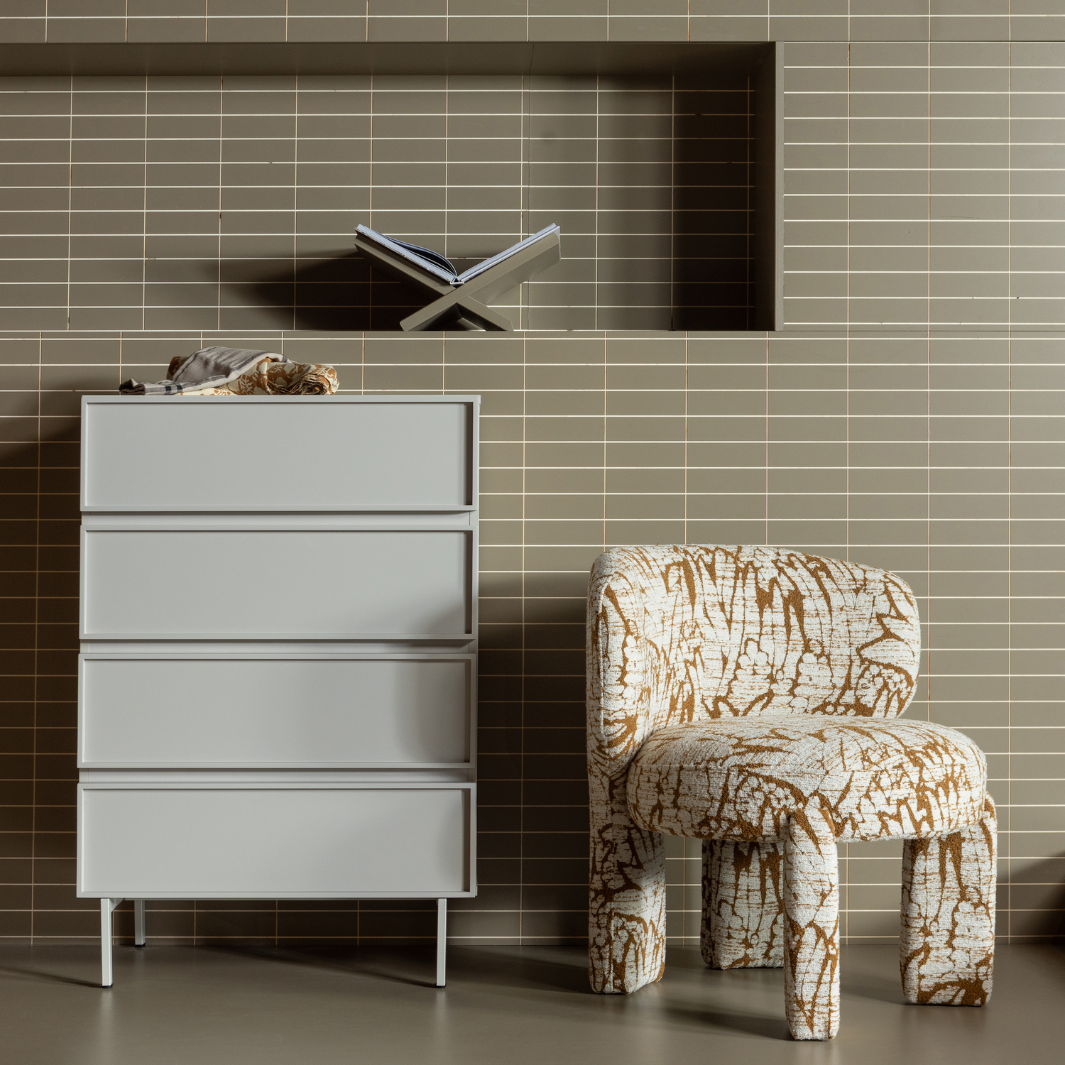 Tours ladekast 4 lades melamine/mdf zand