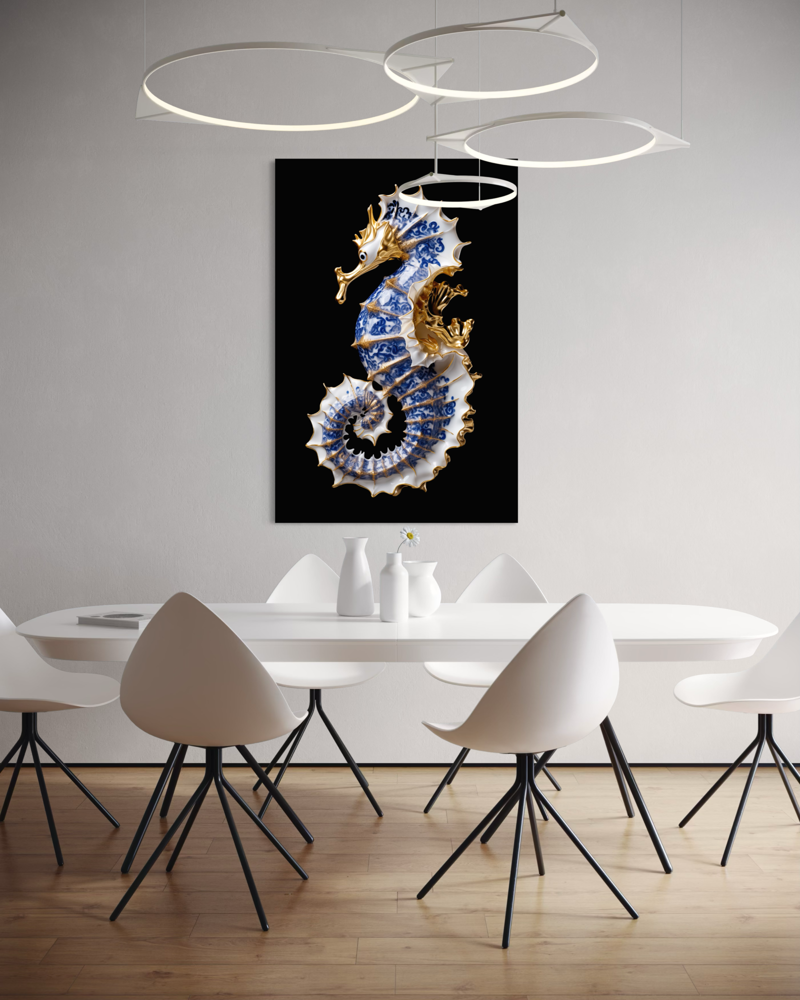 Delft Blue Seahorse