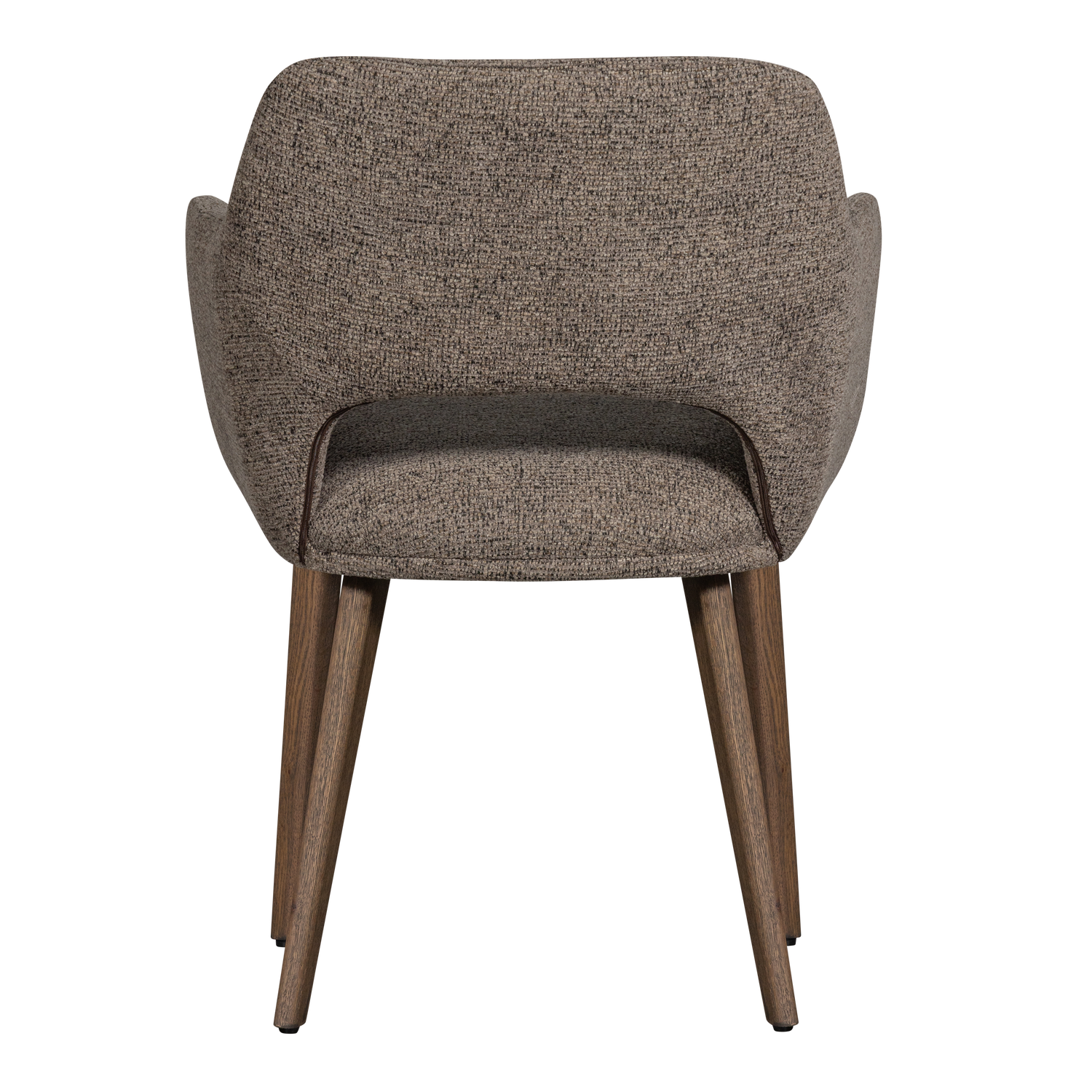 Murat eetkamerstoel taupe met houten poot naturel