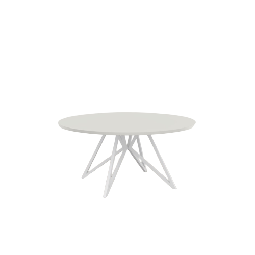 Studio HENK tafel Butterfly Rond QuadpodXL - zwart frame, HPL Fenix bianco kos