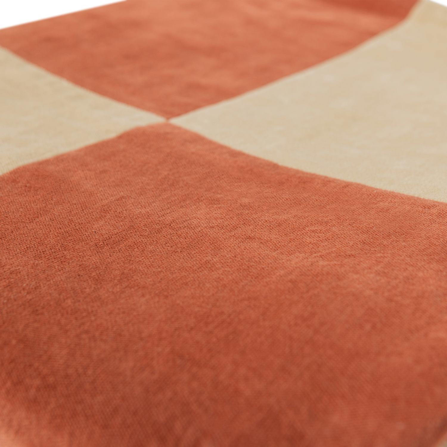 Zena plaid 130x170 cm velvet roestbruin/beige