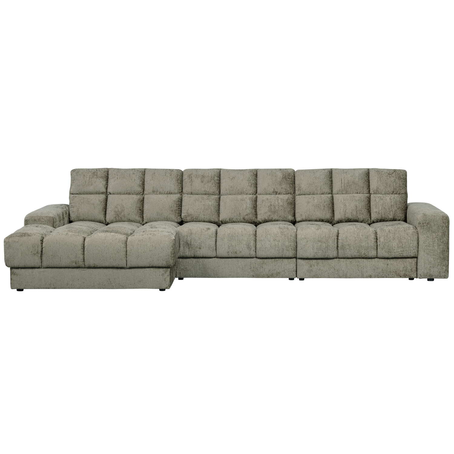Second date chaise longue links velvet antraciet