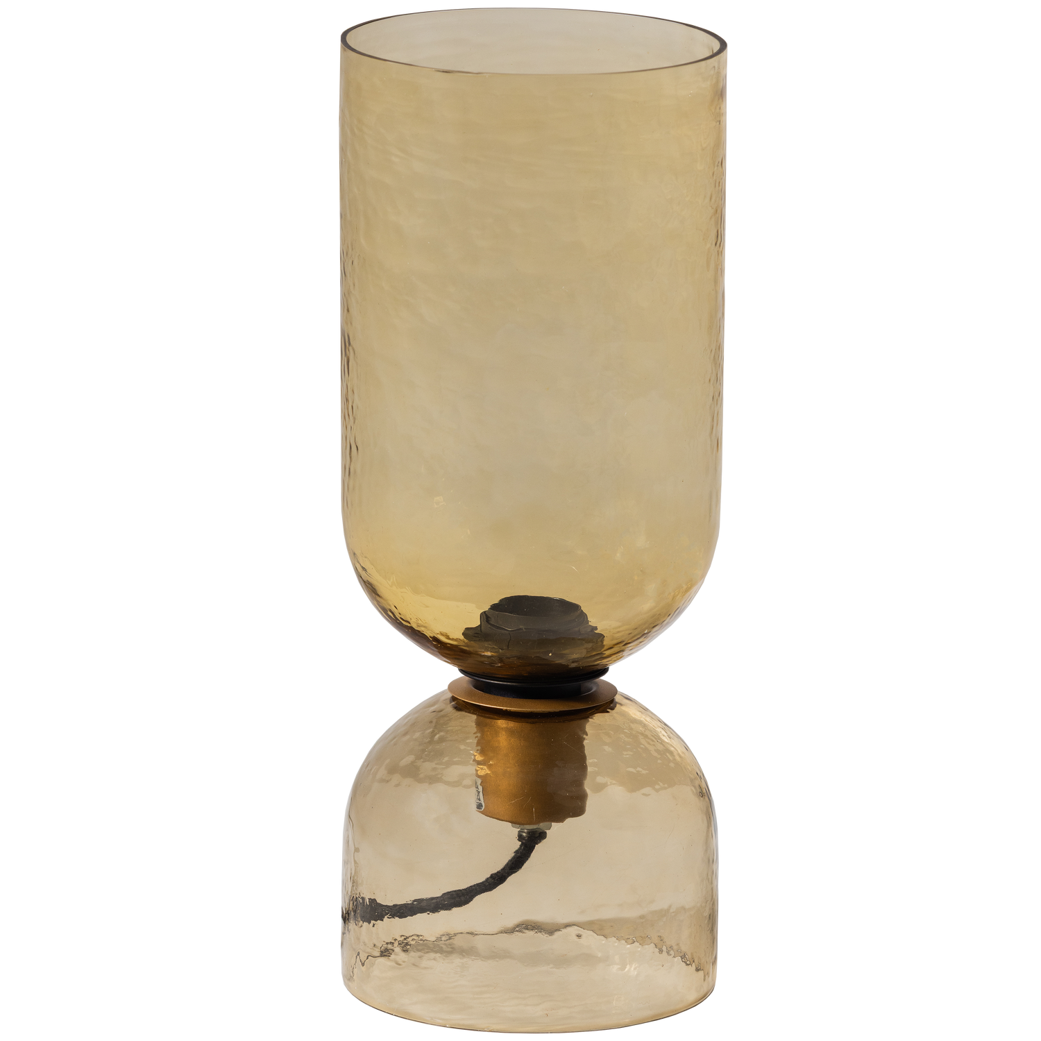Gigi tafellamp gehamerd glas 38xo15cm naturel