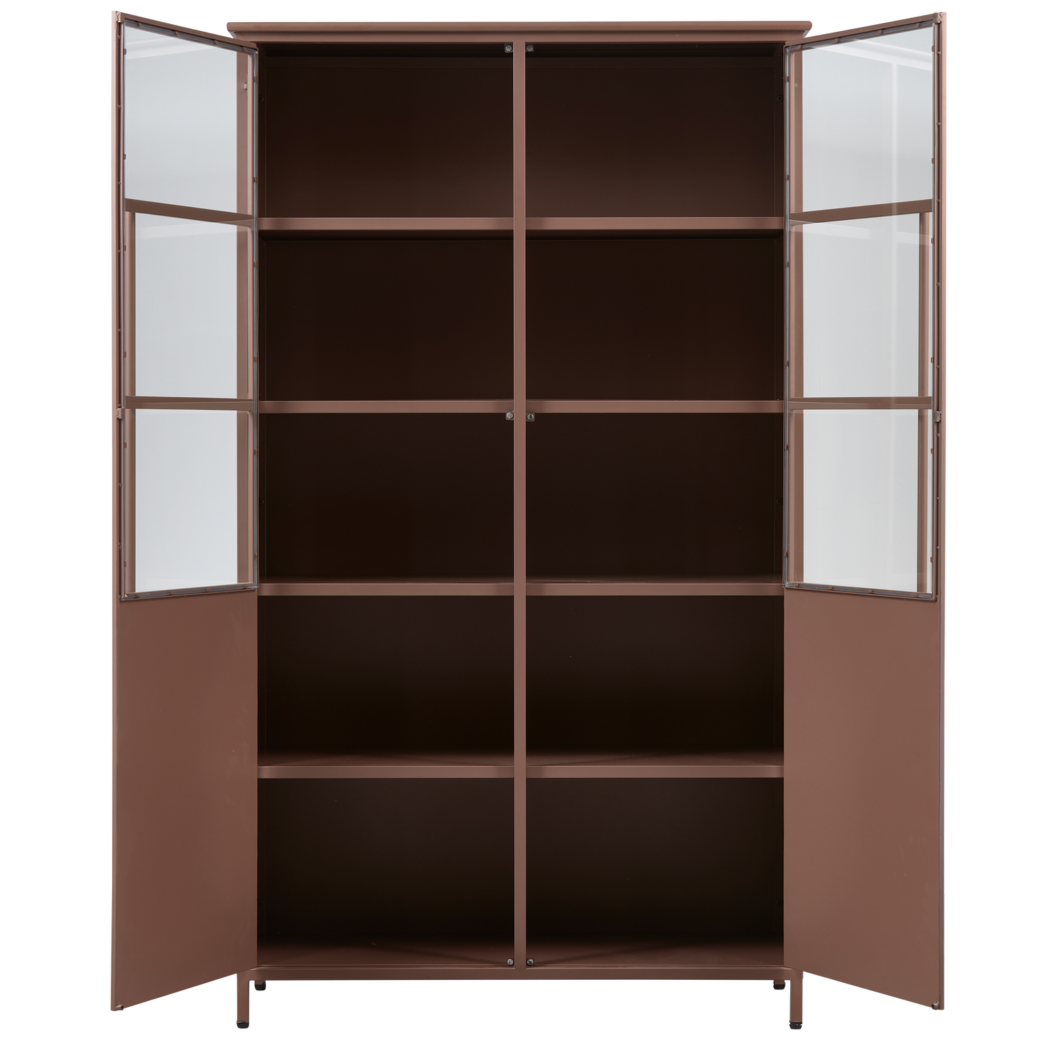 Exhibit vitrinekast metaal khaki
