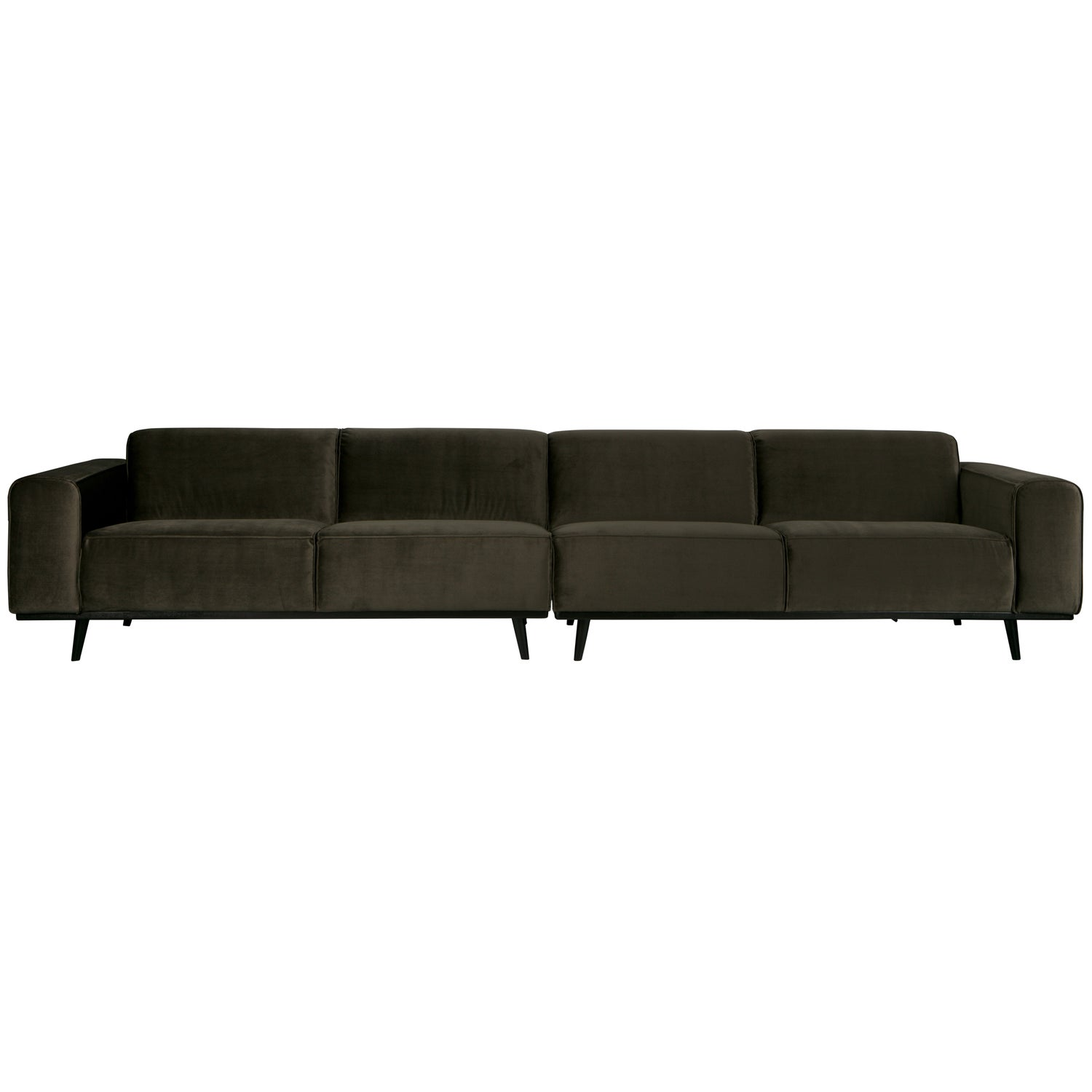 Statement xl 4-zits bank 372 cm lichtbruin melange