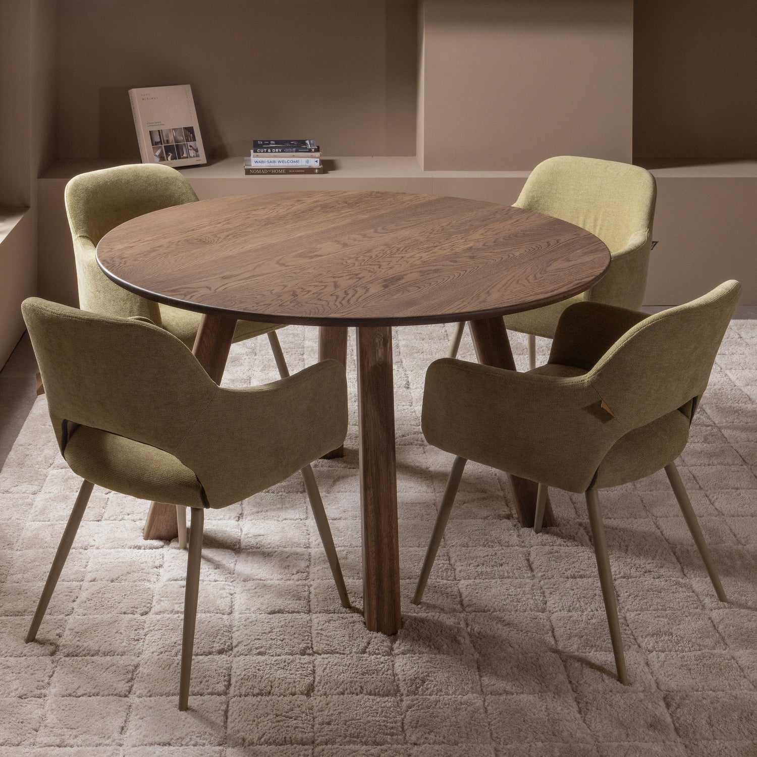 Haarlem 4-standen poot eiken pebble grey set van 2 [fsc]