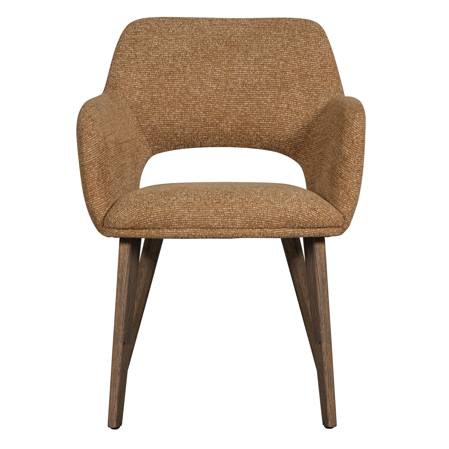 Murat eetkamerstoel taupe met houten poot naturel