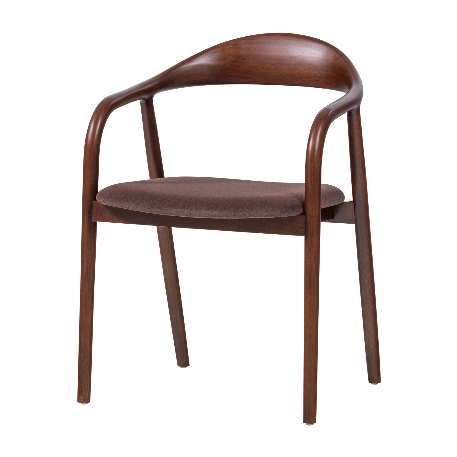 Bran eetkamerstoel beukenhout velvet bruin [fsc]