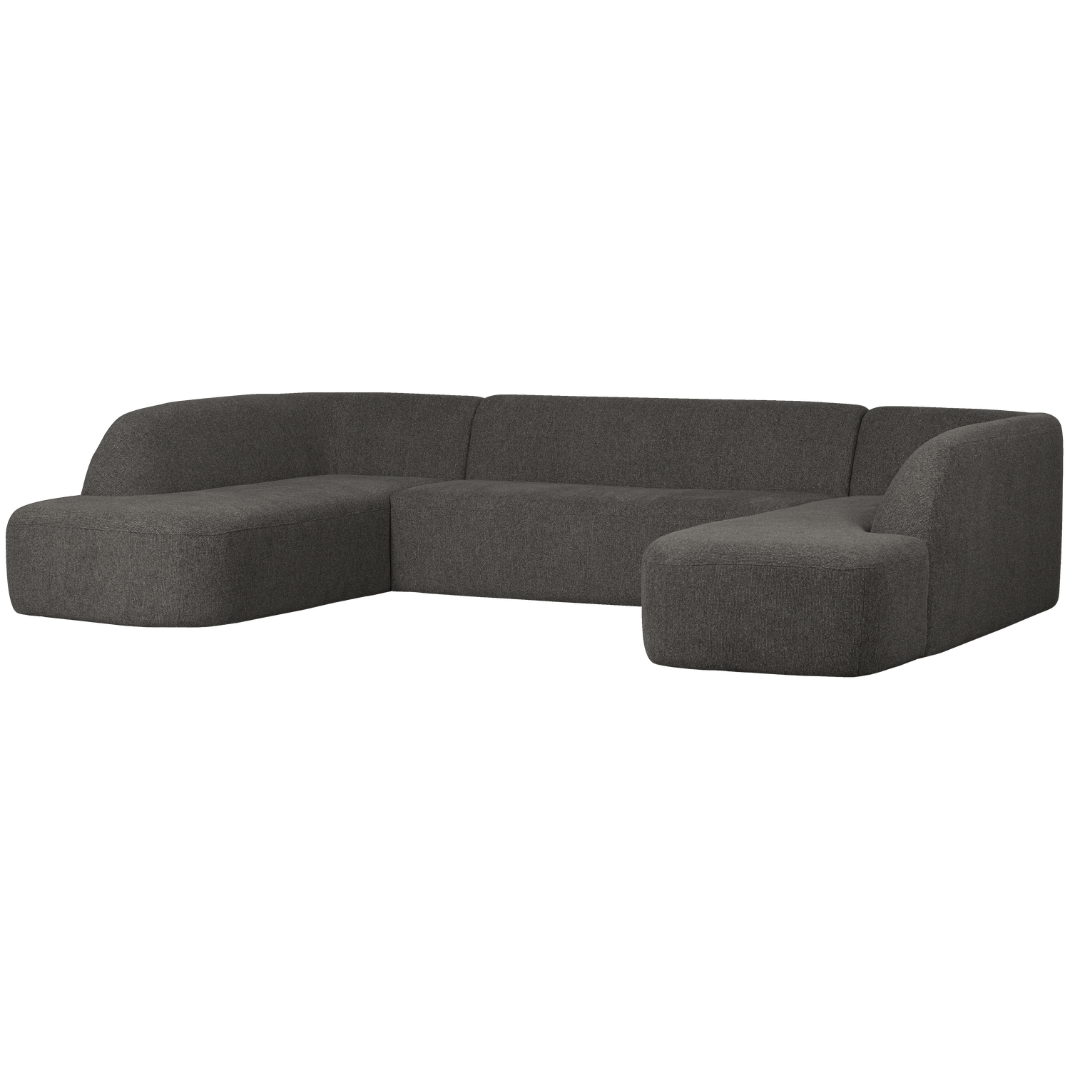 Sloping u-vorm bank off white melange