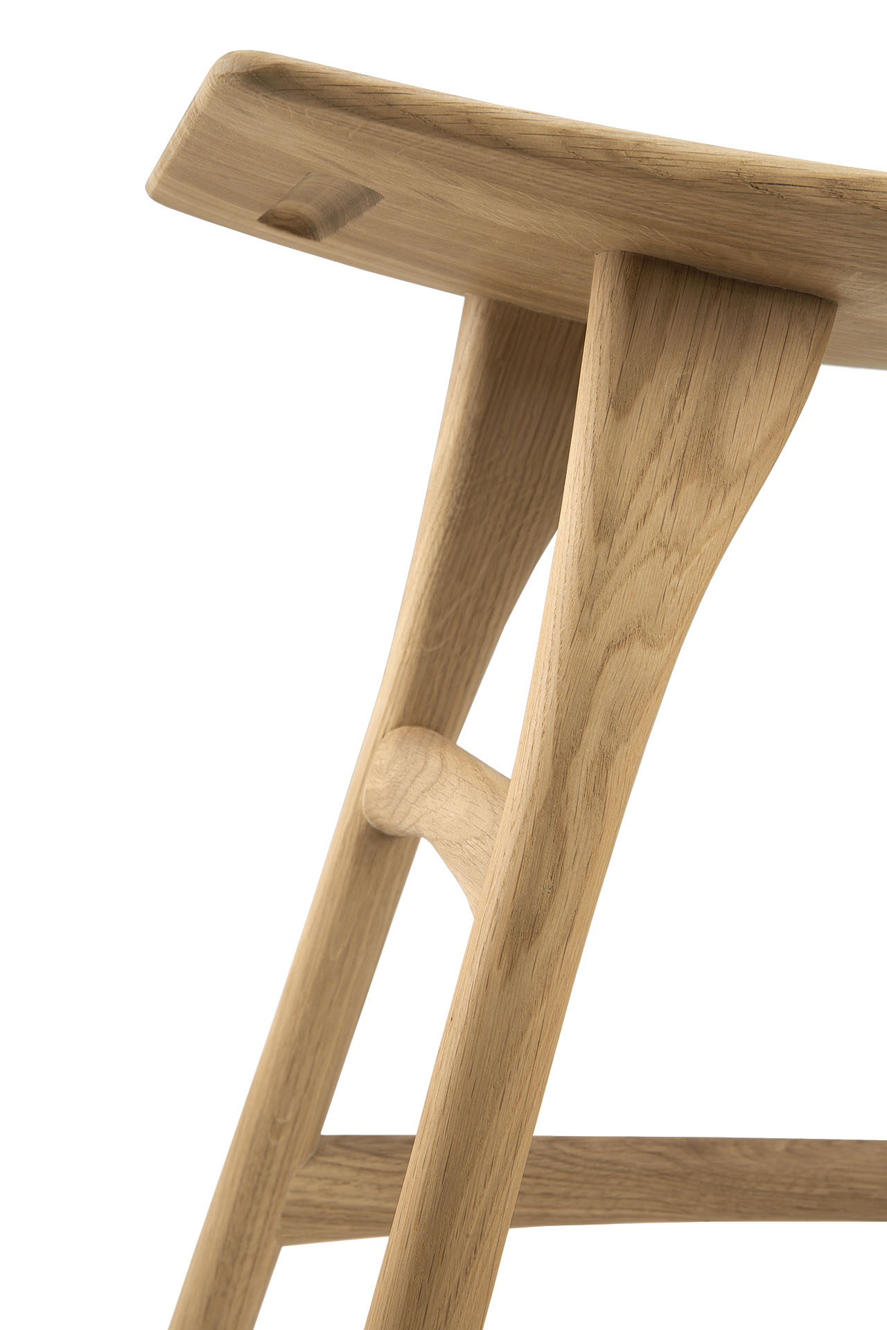 Ethnicraft - Osso eettafel kruk 45 - eiken/eiken zwart