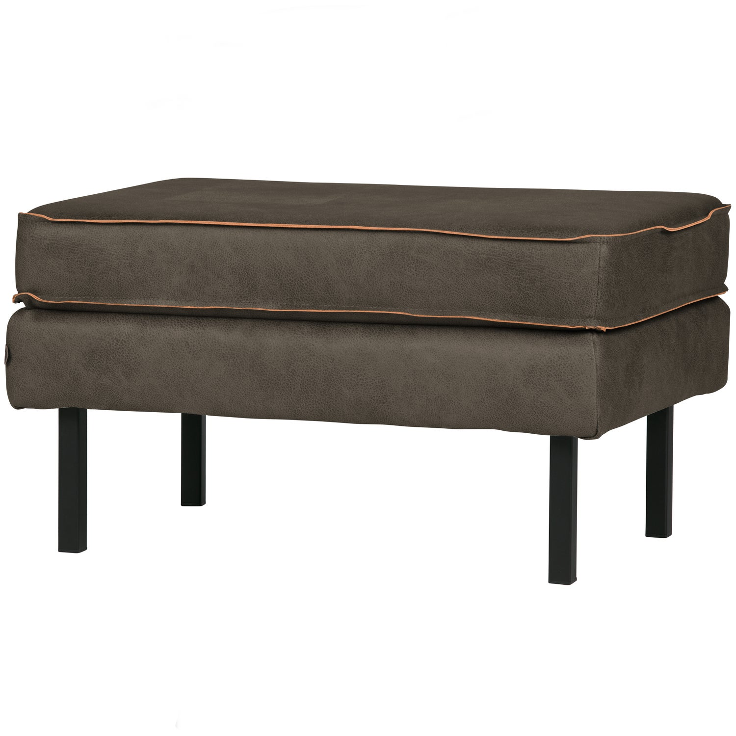 Rodeo hocker op poten velvet kastanjebruin