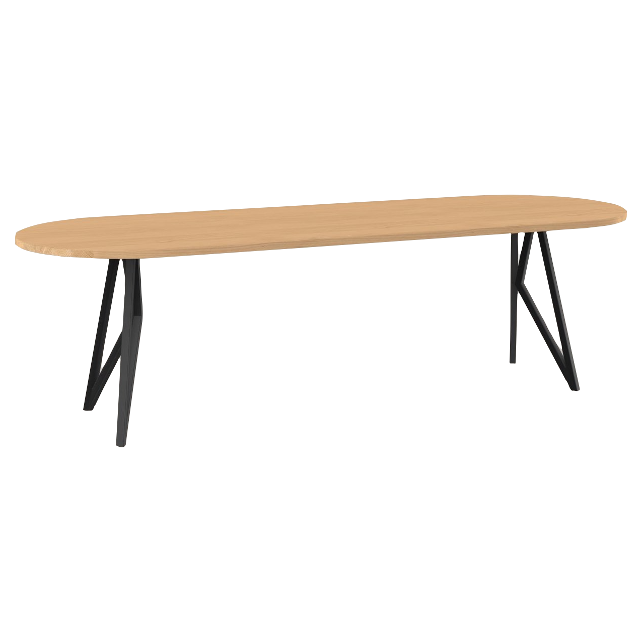 Studio HENK tafel Butterfly Plat ovaal, zwart frame - Smart Collectie