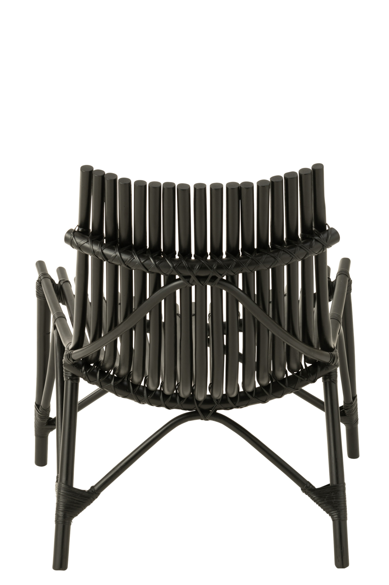 Zwarte loungestoel rotan j-line