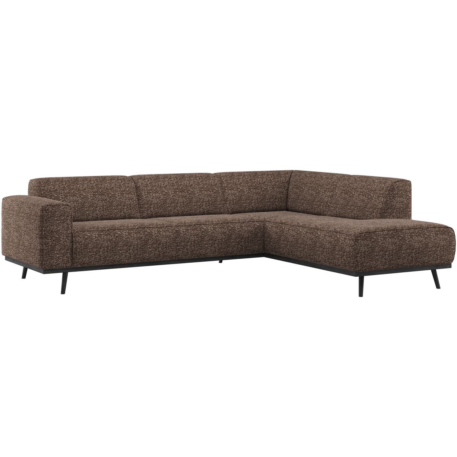 Statement hoekbank rechts chenille velvet terra
