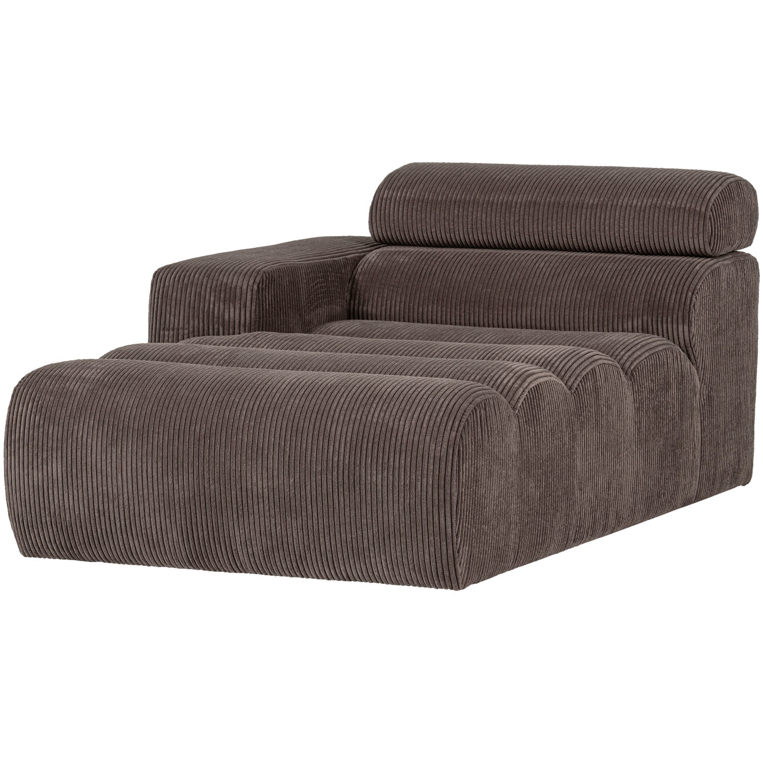 Novi chaise longue element arm links ribstof terra