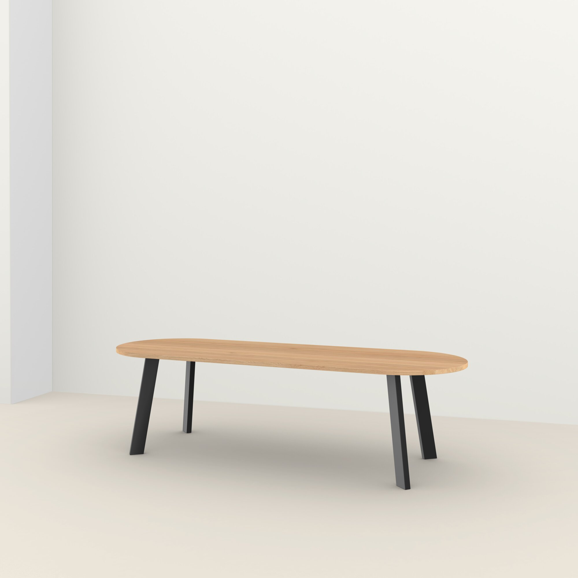 Studio HENK tafel New Co Plat Ovaal, zwart frame - Smart Collectie