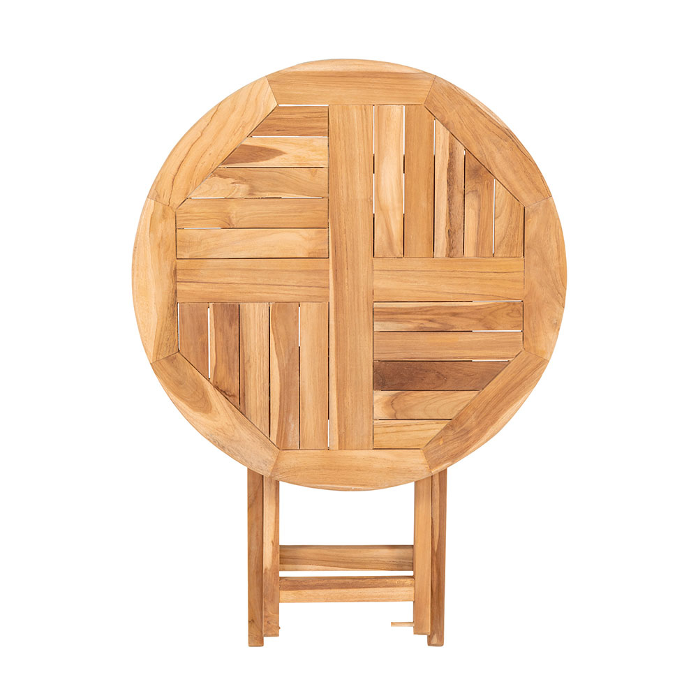 Inklapbare ronde houten tuintafel Jane