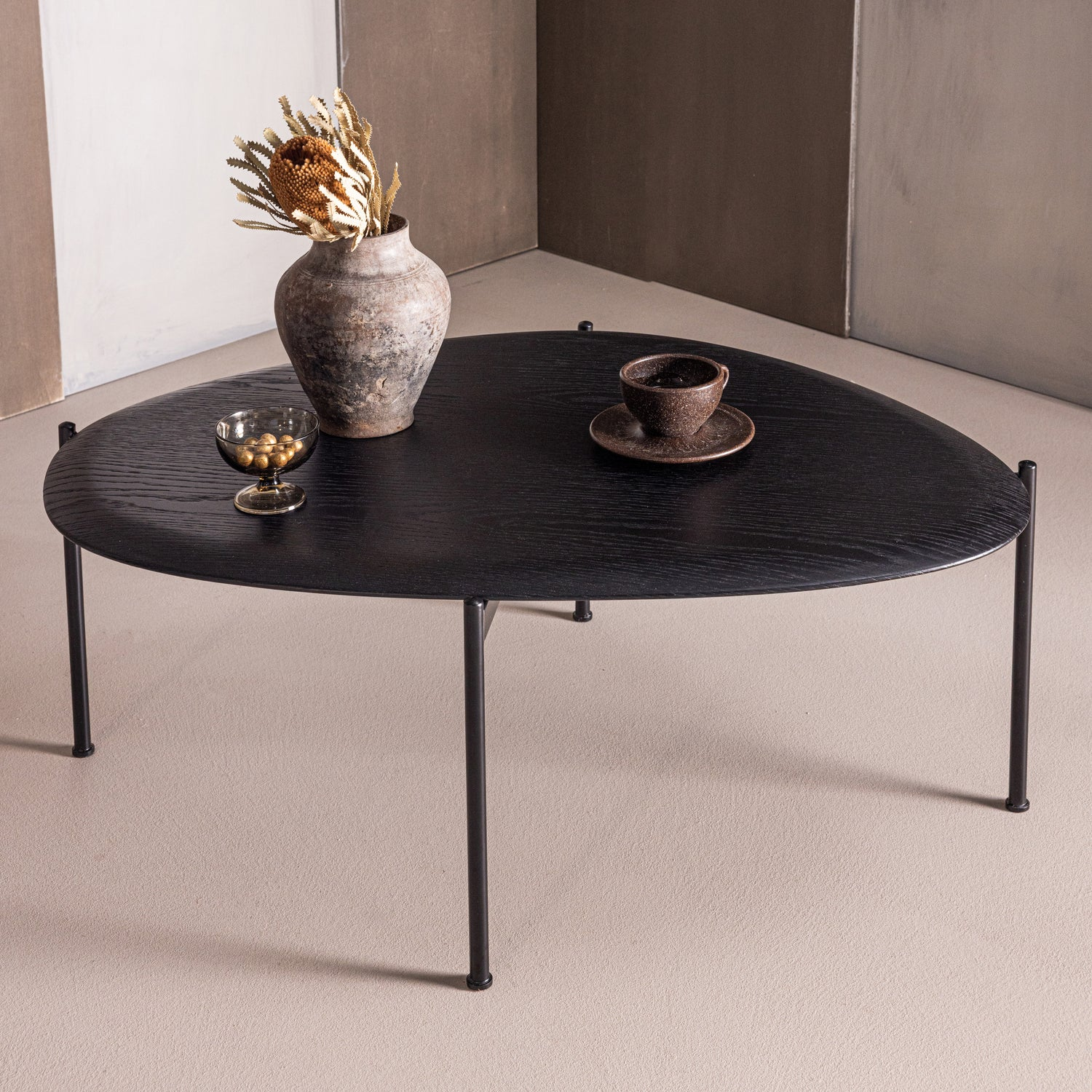 Kota salontafel 36x92x68 cm mdf/fineer zwart