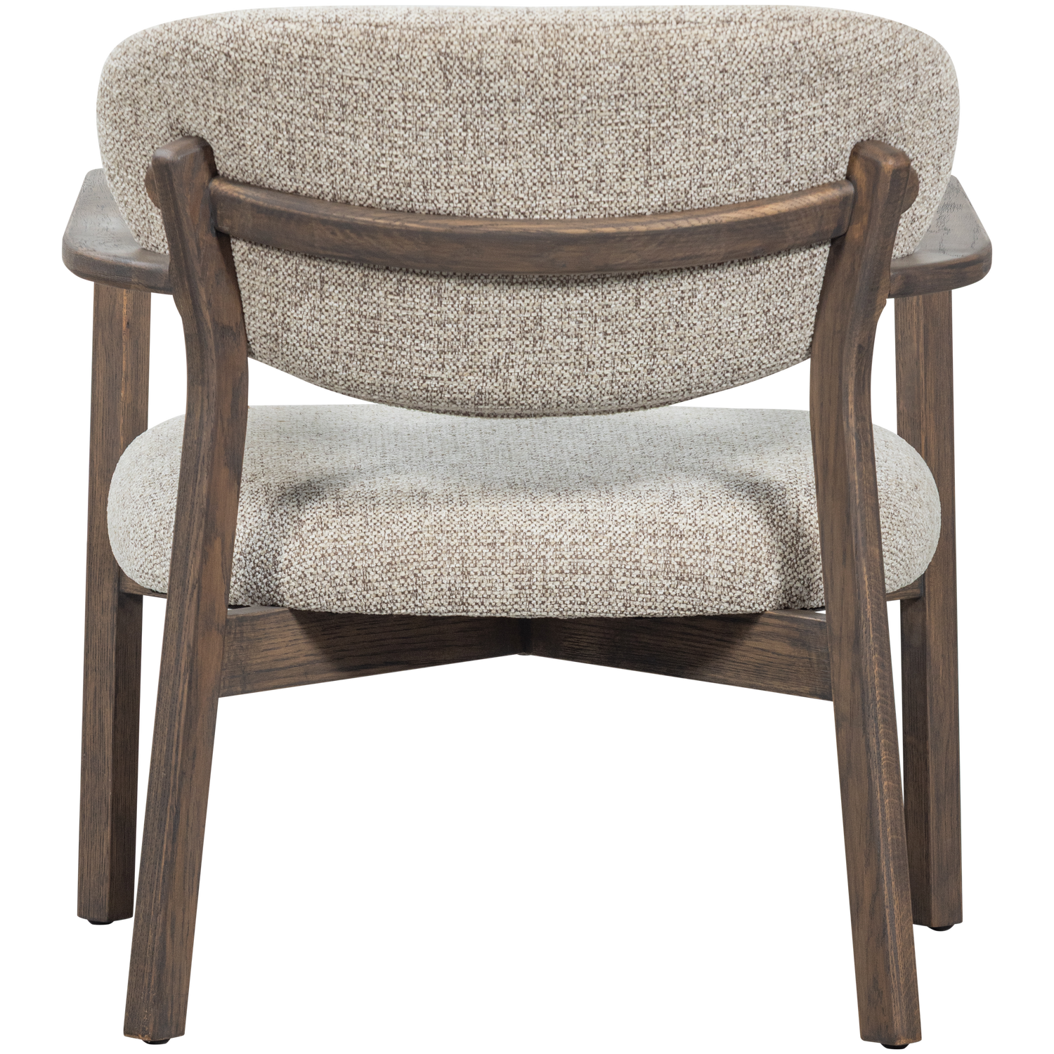 Udar fauteuil naturel met houten frame naturel