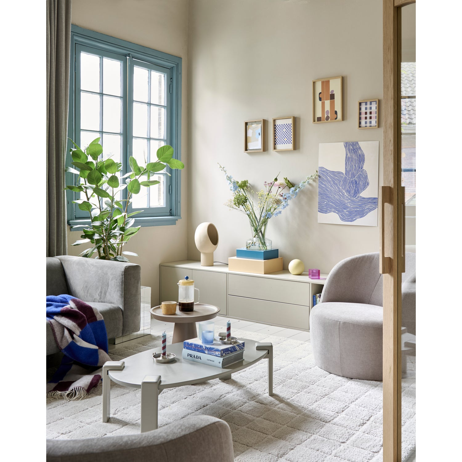 Settle down tv meubel 200 cm grenen middenbruin [fsc]