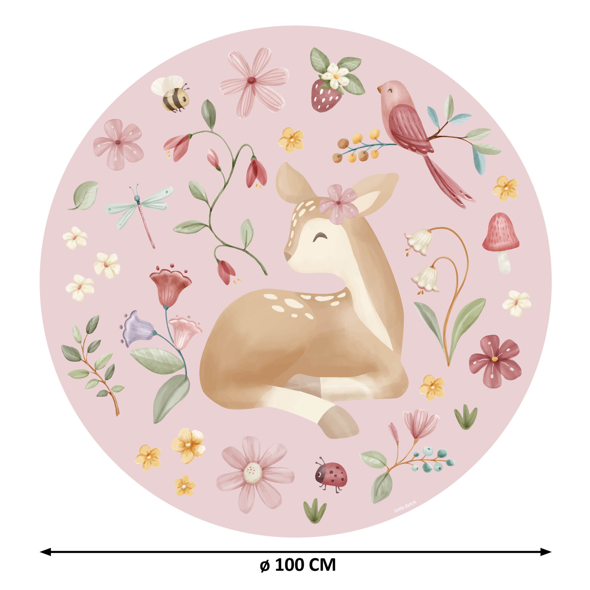 Behangcirkel Fairy Garden (100cm)